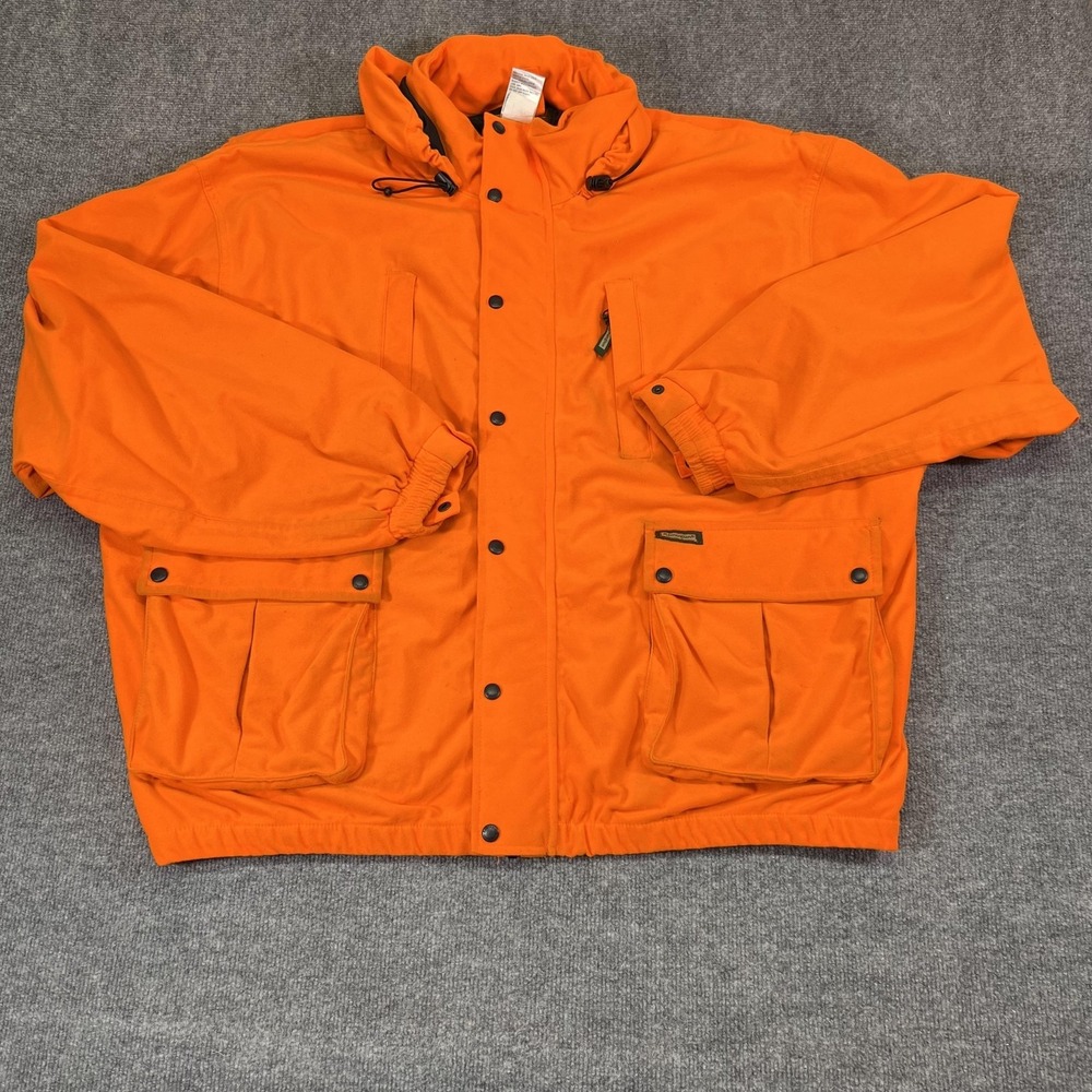 Remington Jacket Mens 3XL Blaze Orange Insulated Parka Full Zip Hunting